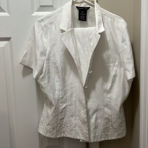 Women white skirt suit
